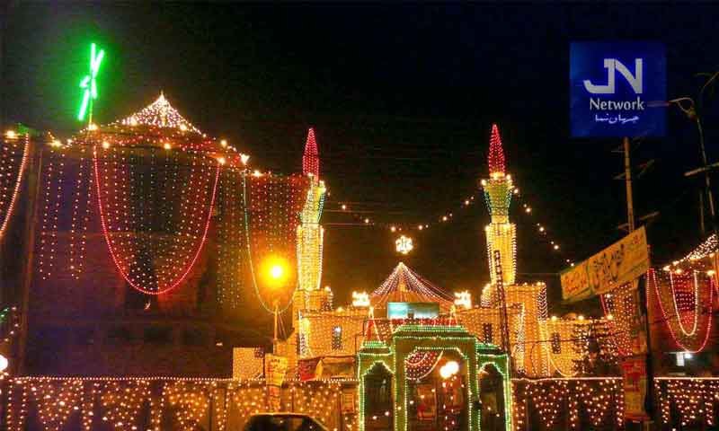 جشن عید میلاد النبی ﷺ ; گلی محلوں میں پہاڑیاں سجانے کا سلسلہ جاری